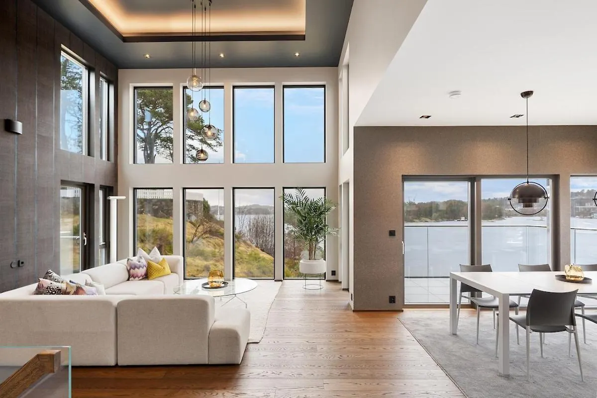 High-End Villa With Private Rooftop And Sea Line Bergen